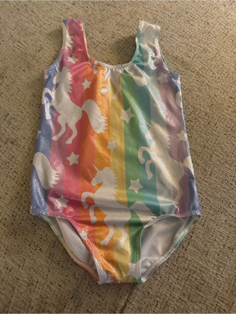Girls Rainbow Unicorn One-Piece